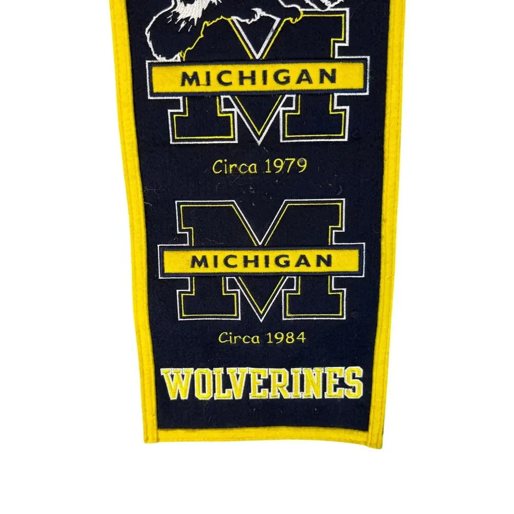Michigan Wolverines NCAA Winning Streak Embroidered Heritage Banner!